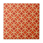 Rood Oranje midden moderne geometrische patronen Tegeltje<br><div class="desc">Het moderne, geïnspireerde rood-oranje ontwerp uit de midden-eeuw, met een kleurrijk cirkelvormig geometrisch patroon met gele, oranje en bogungnige accenten. Trendy, modern design. Creëer uw eigen douanepatroon door een nieuw afbeelding te uploaden, of gebruik de "contact deze ontwerper"knoop voor hulp. Om uw eigen gepatenteerde ontwerp te creëer: 1. Selecteer personaliseren...</div>