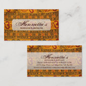 Rood Oranje om Indiaas religieuze patroon Visitekaartje (Voorkant / Achterkant)