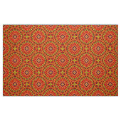 Rood Oranje Oriëntaals Boho Geometrisch Mozaïekpat Stof (Fat Quarter)