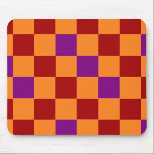 Rood Oranje Paars Geruit Patroon Ontwerp Muismat