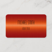 Rood Oranje Roestvrij staal Visitekaartje (Voorkant)