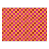 Rood Oranje Roze Geruit Patroonontwerp  Tafelkleed (Voorkant (Horizontaal))