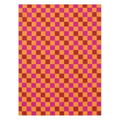 Rood Oranje Roze Geruit Patroonontwerp  Tafelkleed (Voorkant)