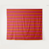 Rood Oranje Roze Verticale Strepen Design Wandkleed (Voorkant (horizontaal))