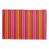 Rood Oranje Roze Verticale Strepen Ontwerp Kussensloop (Achterkant)