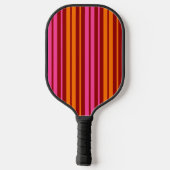 Rood Oranje Roze Verticale Strepen Ontwerp   Pickleball Paddle (Achterkant)