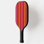 Rood Oranje Roze Verticale Strepen Ontwerp   Pickleball Paddle (Links)