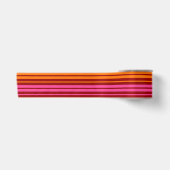 Rood Oranje Roze Verticale Strepen Ontwerp Satijnen Lint (Voorkant)