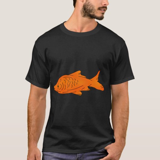 Rood-oranje vis t-shirt (Voorkant)