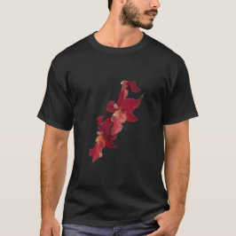 Rood orchidee bloemen T-shirt