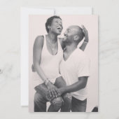 Rood orchidee waterverf botanische trouwfoto kaart (Achterkant)