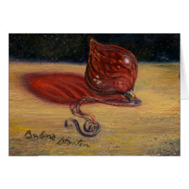 "Rood Ornament" Blanco Note Kaart