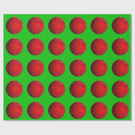 Rood Ornament groen inpakpapier