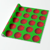 Rood Ornament groen inpakpapier (Uitgerold)