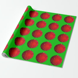 Rood Ornament groen inpakpapier