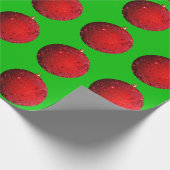 Rood Ornament groen inpakpapier (Hoek)