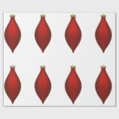 Rood Ornament inpakpapier (Vlak)