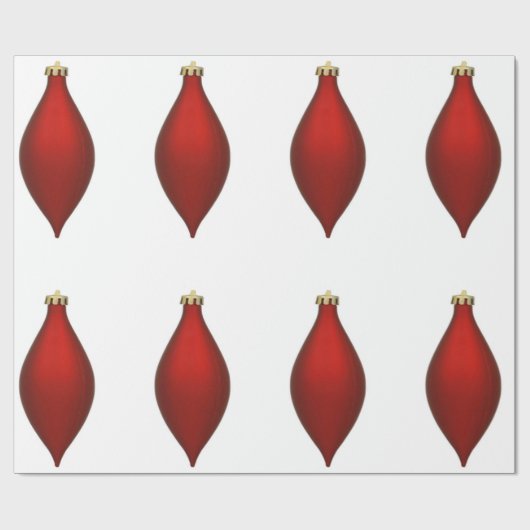 Rood Ornament inpakpapier (Vlak)