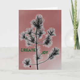  rood Ornament kerstboom Feestdagen Kaart