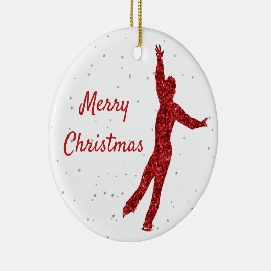 Rood ornament met glans (man) (Rechts)