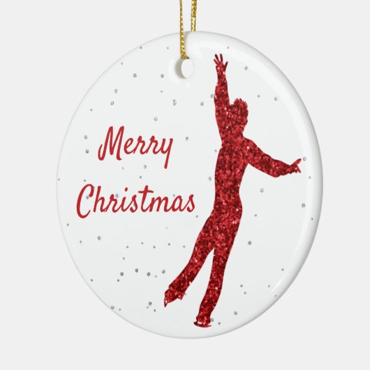 Rood ornament met glans (man) (Links)