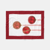 Rood Ornament Vleekschroef Fleece Deken (Voorkant (Horizontaal))