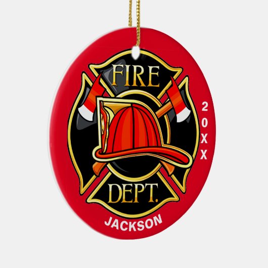 Rood Ornament voor brand- en reddingsembleem (Rechts)