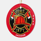 Rood Ornament voor brand- en reddingsembleem (Links)