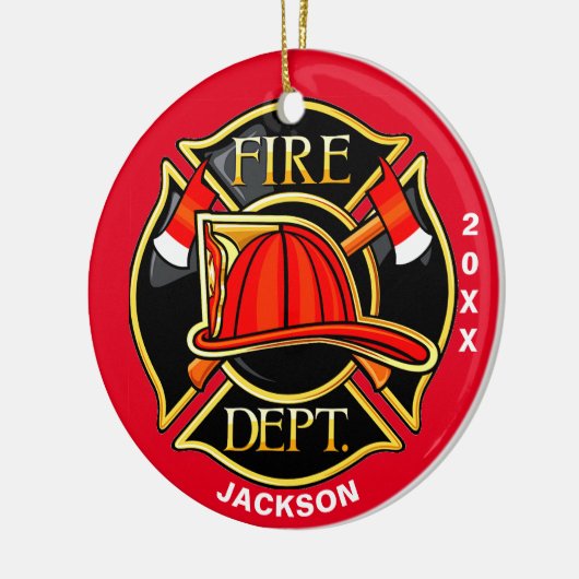 Rood Ornament voor brand- en reddingsembleem (Links)