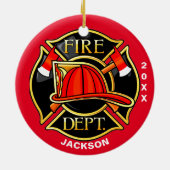 Rood Ornament voor brand- en reddingsembleem (Achterkant)