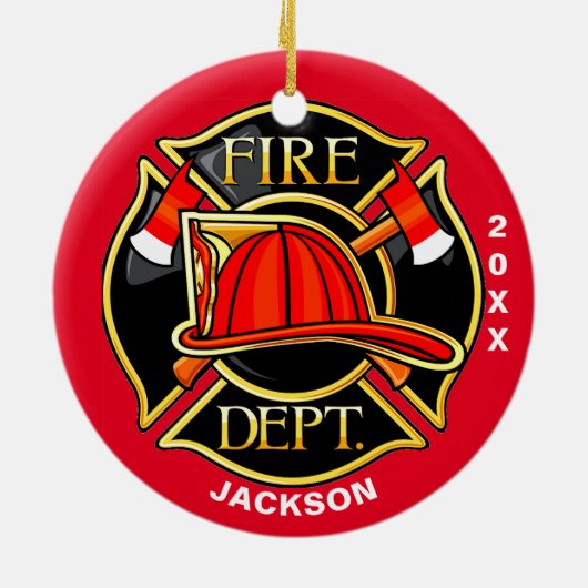 Rood Ornament voor brand- en reddingsembleem (Achterkant)