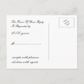 rood ornament WINTER Wedding RSVP Uitnodiging Briefkaart (Achterkant)
