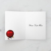 Rood ornament winterbruiloft Hartelijk dank Bedankkaart (Binnen)