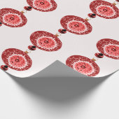 Rood Ornament wit inpakpapier (Hoek)