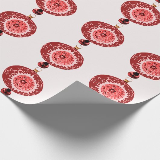Rood Ornament wit inpakpapier (Hoek)