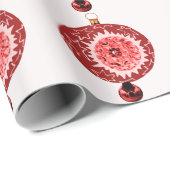 Rood Ornament wit inpakpapier (Rol Hoek)