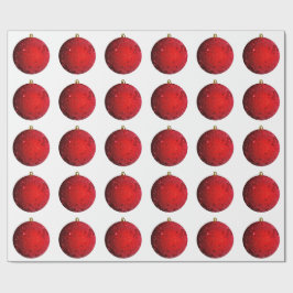 Rood Ornament wit inpakpapier