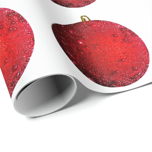 Rood Ornament wit inpakpapier (Rol Hoek)