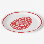 Rood-orthodox paasei papieren bordje (Gekanteld)