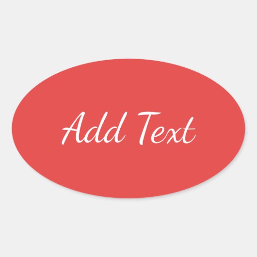 Rood Ovale Sticker (Voorkant)