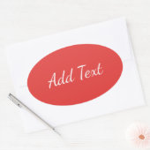 Rood Ovale Sticker (Envelop)