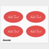 Rood Ovale Sticker (Vel)