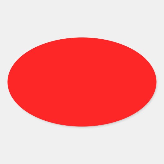 Rood Ovale Sticker (Voorkant)