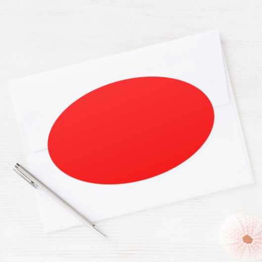 Rood Ovale Sticker (Envelop)