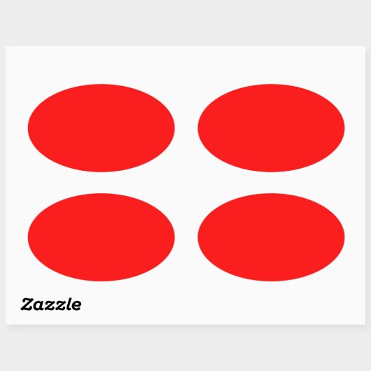 Rood Ovale Sticker (Vel)