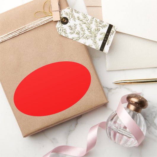 Rood Ovale Sticker (Geschenken)