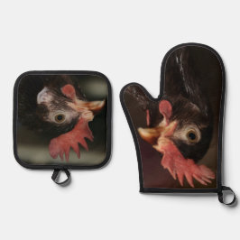 Rood Ovenwant & Pannenlap Set