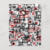 Rood overal briefkaart (Voorkant)