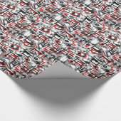 Rood overal cadeaupapier (Hoek)