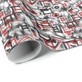 Rood overal cadeaupapier (Rol Hoek)